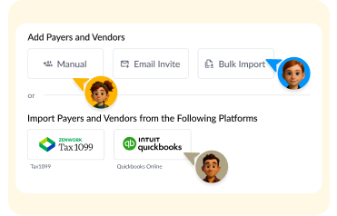 Multiple ways to onboard vendors illustration