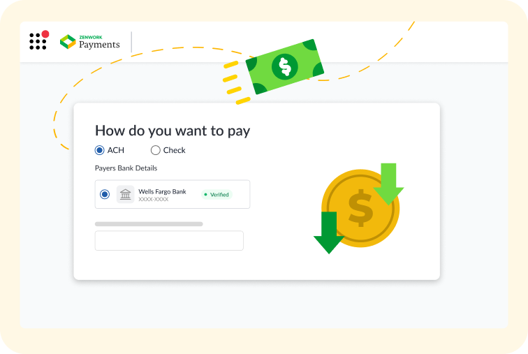 ACH and check payments illustration